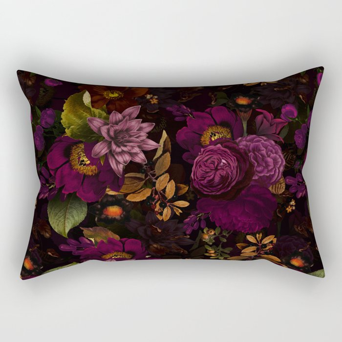 Magical Vintage Night Garden Rectangular Pillow Gallery Image 1