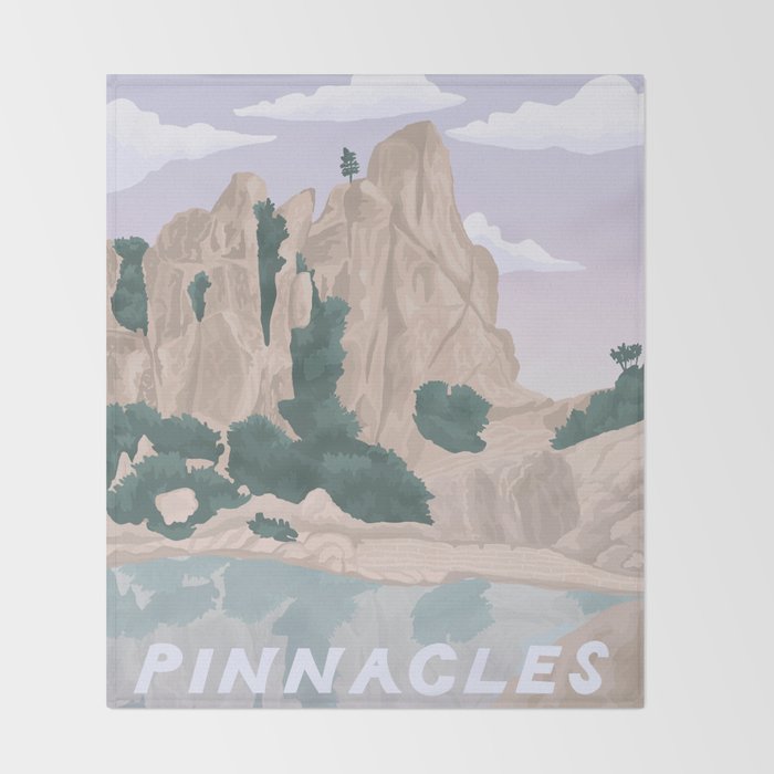 Pinnacles National Park Throw Blanket Gallery Image 2