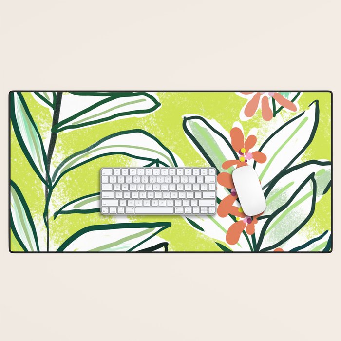 Freestyle branch with flowers Desk Mat Gallery Image 1