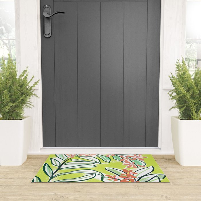 Freestyle branch with flowers Welcome Mat Gallery Image 3