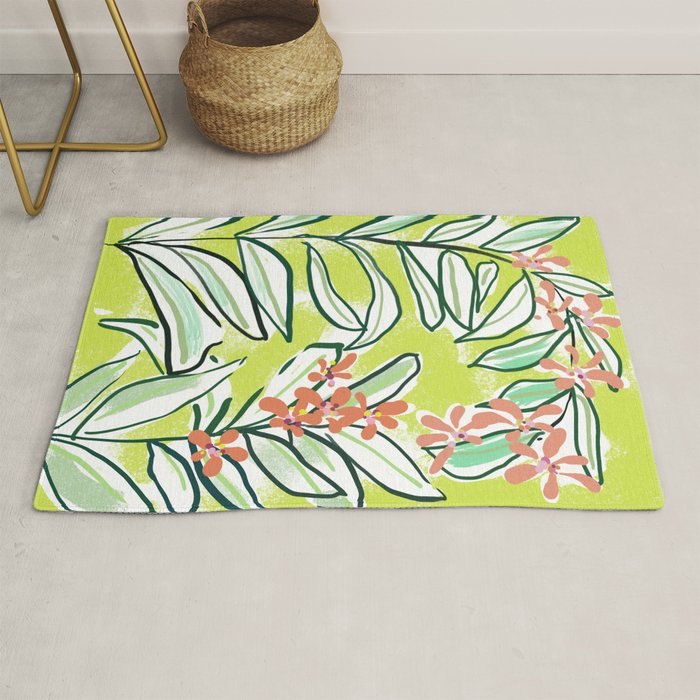 Freestyle branch with flowers Rug Gallery Image 1