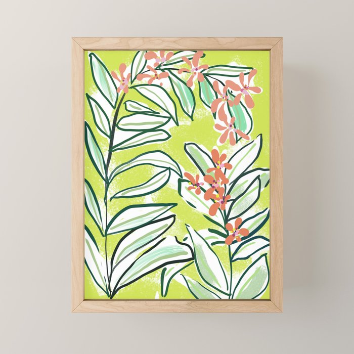 Freestyle branch with flowers Mini Art Print Gallery Image 1