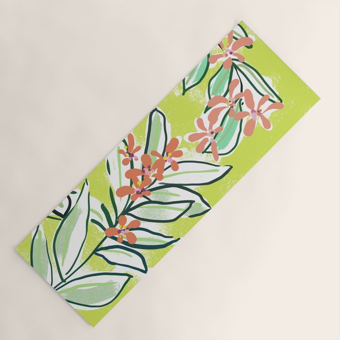 Freestyle branch with flowers Yoga Mat