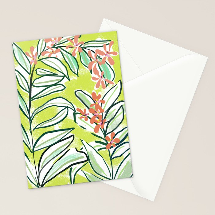 Freestyle branch with flowers Stationery Card Gallery Image 2