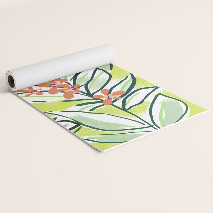 Freestyle branch with flowers Yoga Mat Gallery Image 2