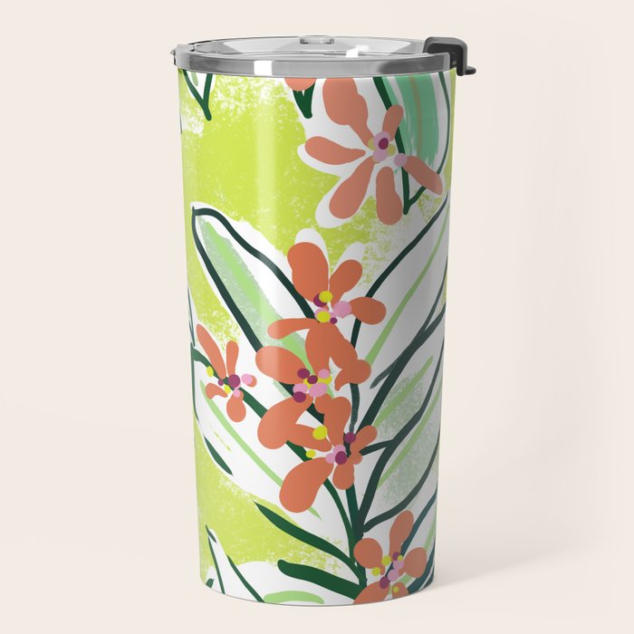 Freestyle branch with flowers Travel Mug Gallery Image 2