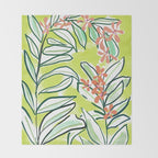 Freestyle branch with flowers Throw Blanket Gallery Image 2