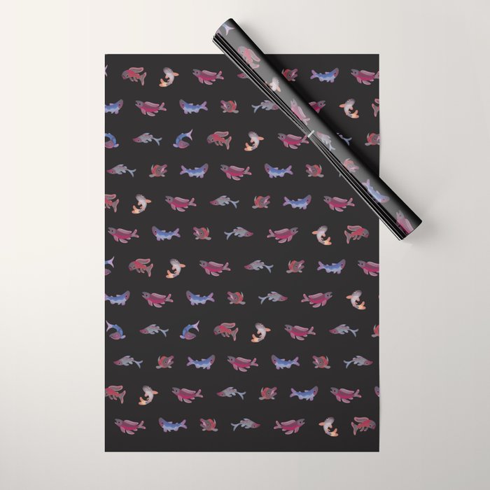 Salmon - dark Wrapping Paper Gallery Image 1