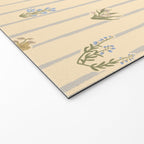 Cozy Cottage Flowers With Stripes Welcome Mat Gallery Image 2