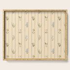 Cozy Cottage Flowers With Stripes Serving Tray Gallery Image 1