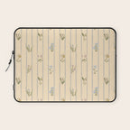 Cozy Cottage Flowers With Stripes Laptop Sleeve Gallery Image 1