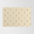 Cozy Cottage Flowers With Stripes Rug Gallery Image 2