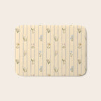 Cozy Cottage Flowers With Stripes Bath Mat Gallery Image 1