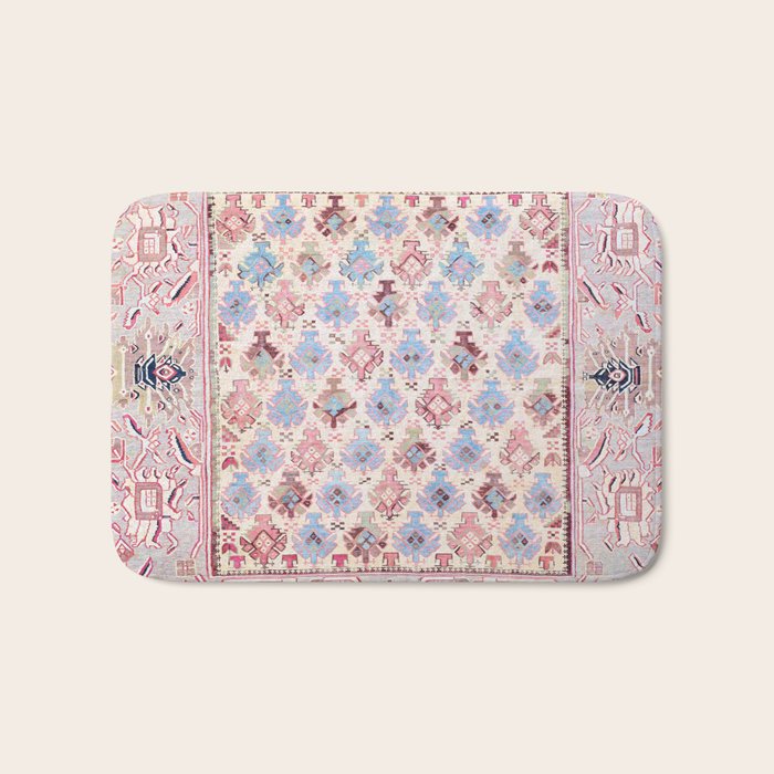 North Indian Dhurrie Kilim Print Bath Mat Gallery Image 1