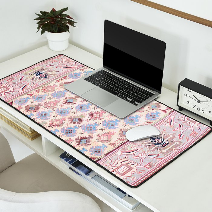 North Indian Dhurrie Kilim Print Desk Mat Gallery Image 2