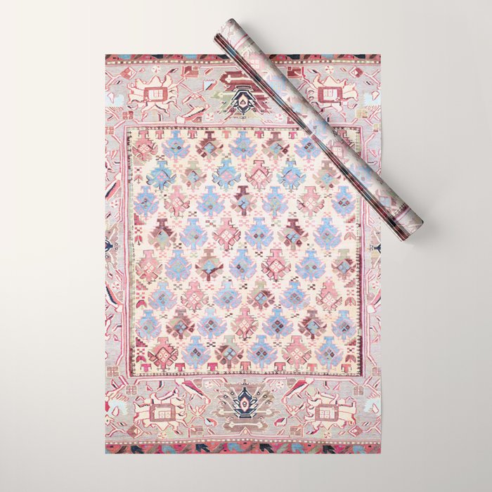 North Indian Dhurrie Kilim Print Wrapping Paper Gallery Image 1