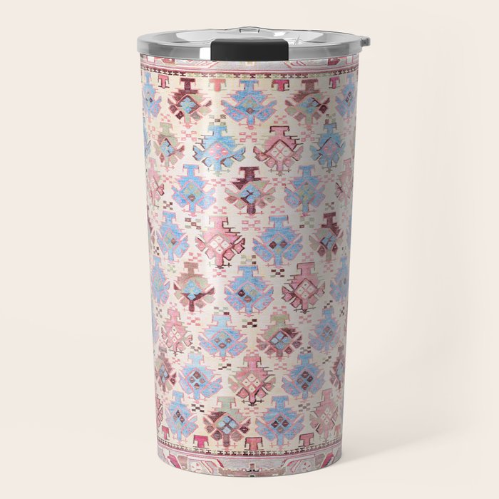 North Indian Dhurrie Kilim Print Travel Mug Gallery Image 1