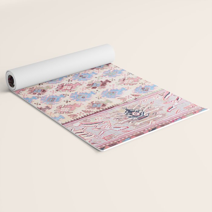 North Indian Dhurrie Kilim Print Yoga Mat Gallery Image 2