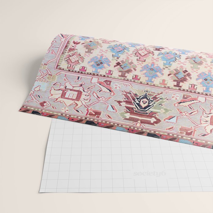 North Indian Dhurrie Kilim Print Wrapping Paper Gallery Image 2