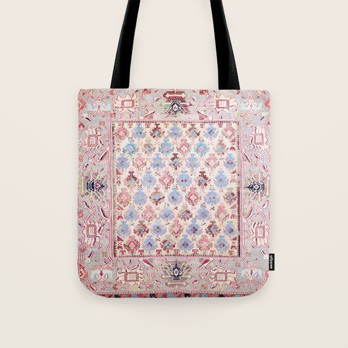 North Indian Dhurrie Kilim Print Tote Bag Gallery Image 1