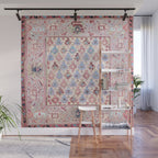 North Indian Dhurrie Kilim Print Wall Mural Gallery Image 1