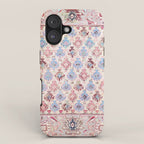 North Indian Dhurrie Kilim Print iPhone Case Gallery Image 1