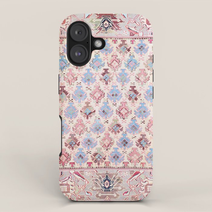North Indian Dhurrie Kilim Print iPhone Case Gallery Image 1
