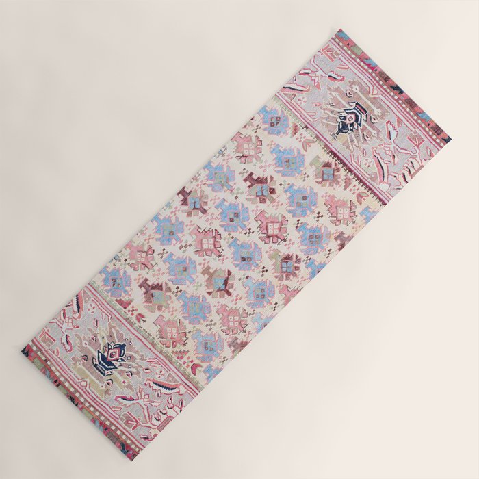 North Indian Dhurrie Kilim Print Yoga Mat Gallery Image 1