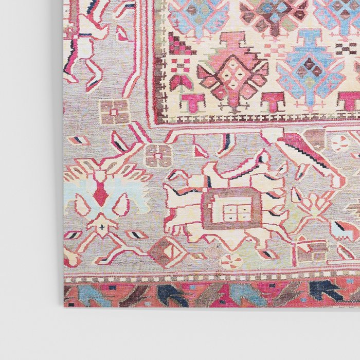 North Indian Dhurrie Kilim Print Poster Gallery Image 3