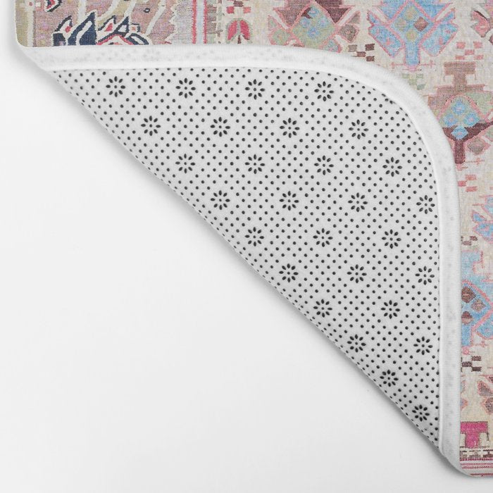 North Indian Dhurrie Kilim Print Bath Mat Gallery Image 2