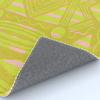 vintage kantha: chartreuse Rug Gallery Image 4