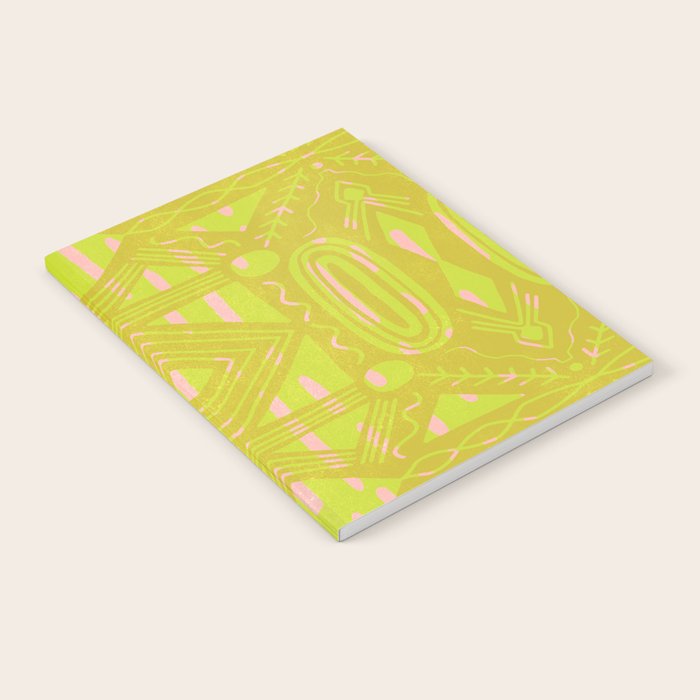 vintage kantha: chartreuse Notebook Gallery Image 2
