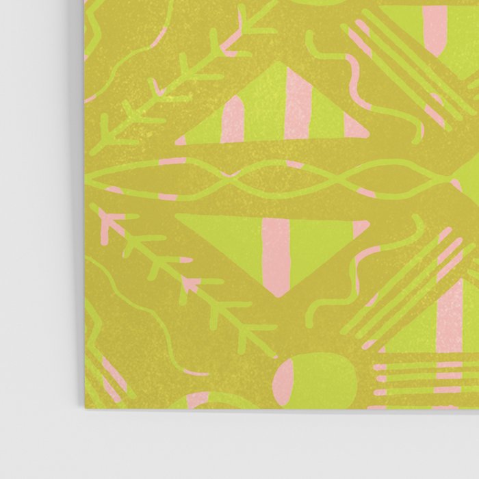 vintage kantha: chartreuse Poster Gallery Image 3