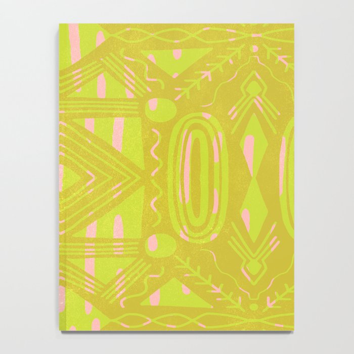 vintage kantha: chartreuse Notebook Gallery Image 4