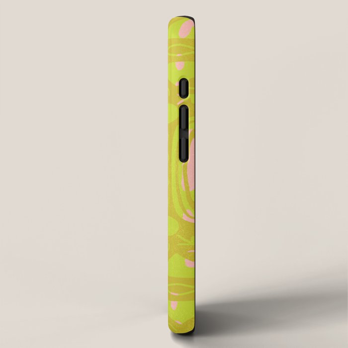 vintage kantha: chartreuse iPhone Case Gallery Image 2