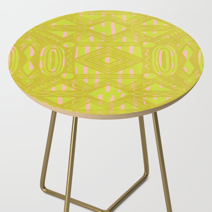 vintage kantha: chartreuse Side Table Gallery Image 2