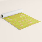 vintage kantha: chartreuse Yoga Mat Gallery Image 2