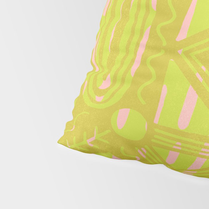 vintage kantha: chartreuse Pillow Sham Gallery Image 4