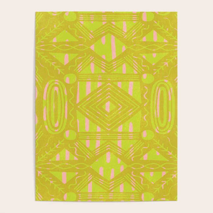 vintage kantha: chartreuse Poster Gallery Image 4