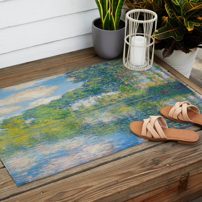 Claude Monet - Poplars on the Epte (1891) Outdoor Rug Gallery Image 2