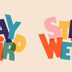 STAY WEIRD - colorful typography Coffee Mug Gallery Image 2