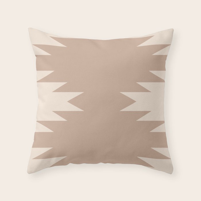 Geometric Southwestern Minimalism - Neutral Natural Beige Throw Pillow Gallery Image 6