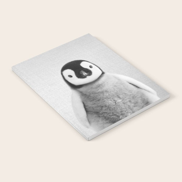 Baby Penguin - Black & White Notebook Gallery Image 2