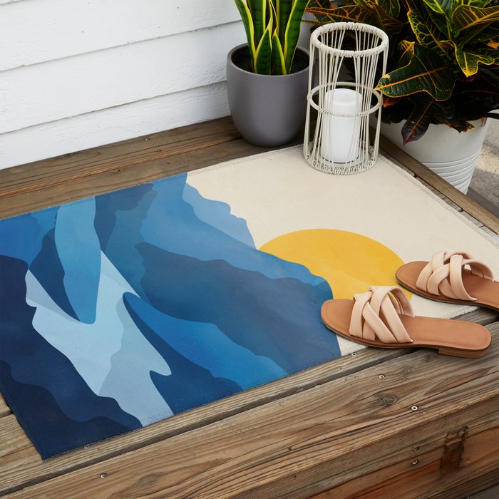 Minimalistic Landscape 10   Outdoor Rug Gallery Image 2