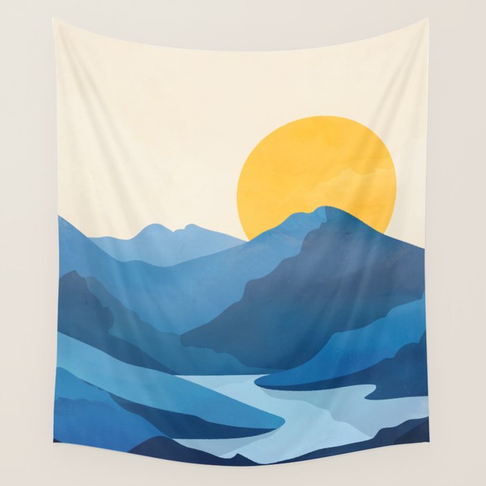 Minimalistic Landscape 10   Wall Tapestry Gallery Image 4