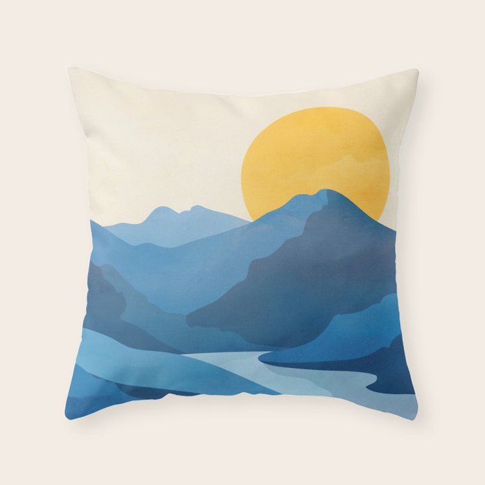 Minimalistic Landscape 10   Throw Pillow Gallery Image 1