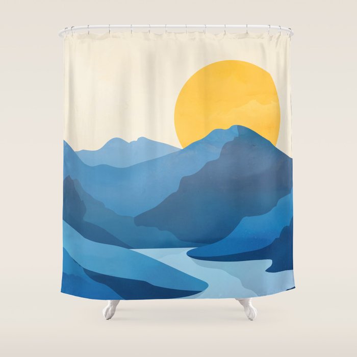 Minimalistic Landscape 10   Shower Curtain Gallery Image 1