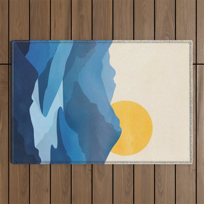 Minimalistic Landscape 10   Outdoor Rug Gallery Image 1