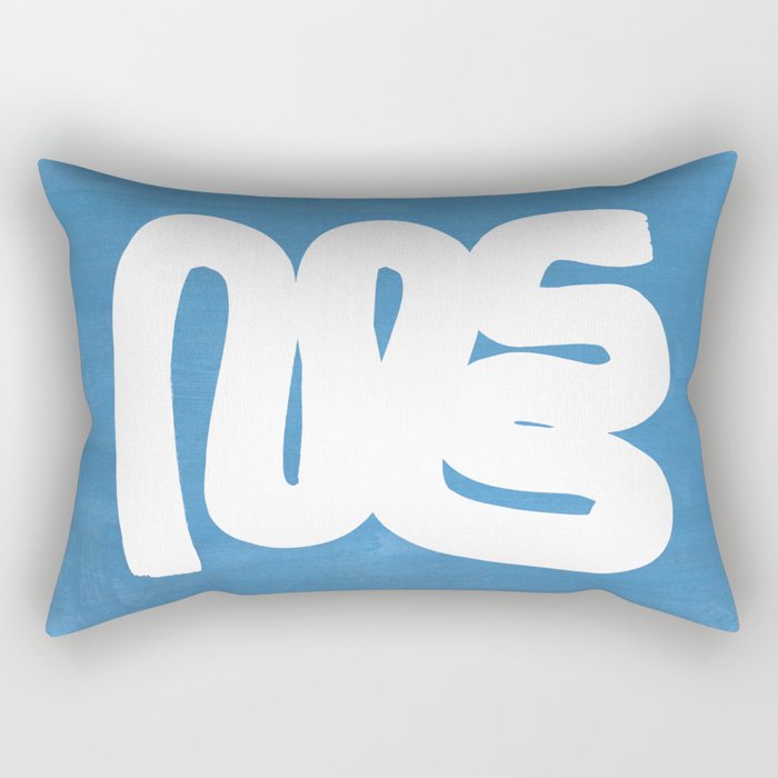 Baby Blue Wiggle Run Rectangular Pillow Gallery Image 2
