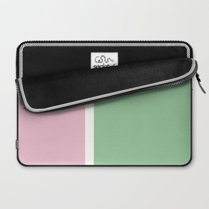 Color Block III Green Pink Laptop Sleeve Gallery Image 2
